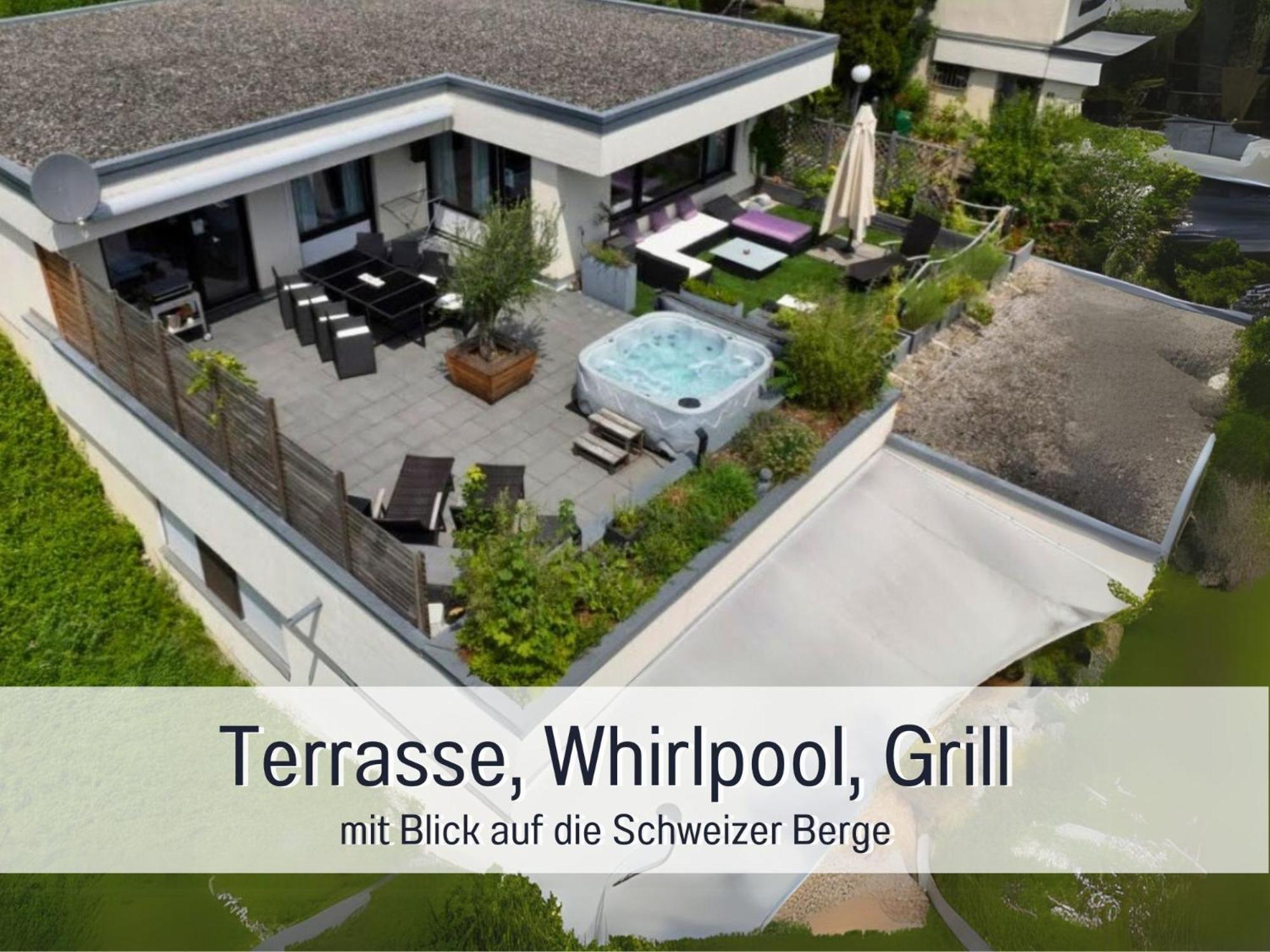 Penthouse - 3 Schlafzimmer- Sonnige Dachterrasse -Whirlpool & Alpenblick - Perfekt Fuer Romantik Oder Familienurlaub Mit Kind, Hund Willkommen - By Ferienwohnenamsee - Uberlingen Exterior foto